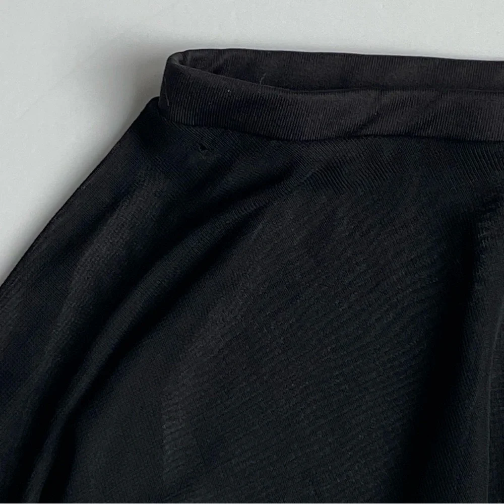 Black Ballet Skirt Size 6 6X Small Elastic Waist EUC Dance Flowy Girls Sheer